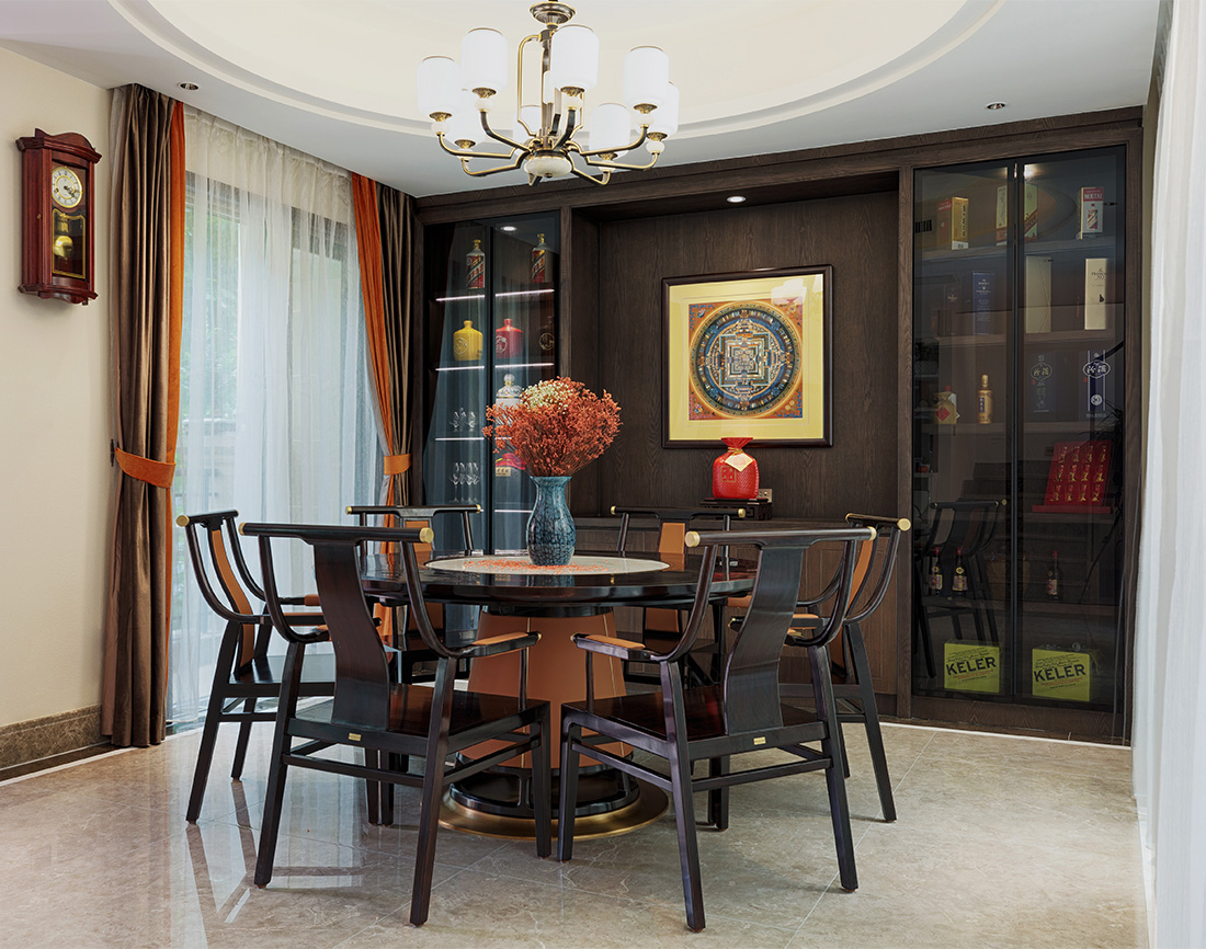 公園大地聯排別墅裝修設計-餐廳